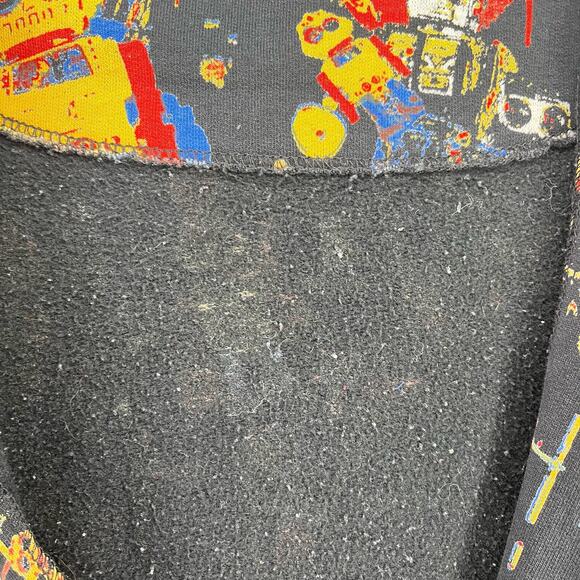 Vintage Y2K Sarin Robot Print Zip Up Hoodie Jacket Mens Size Medium - Picture 8 of 8